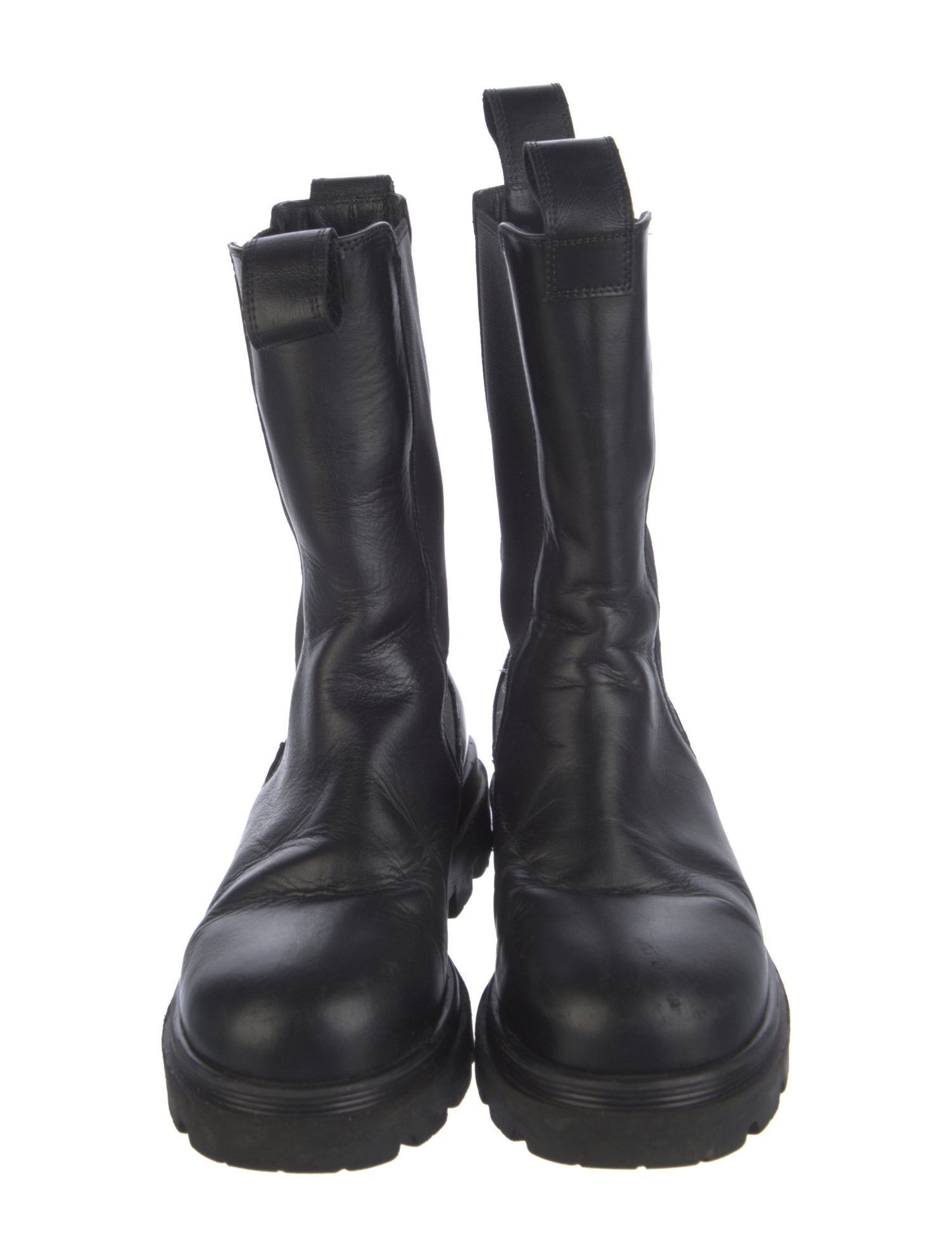 Flattered Leather Combat Boots